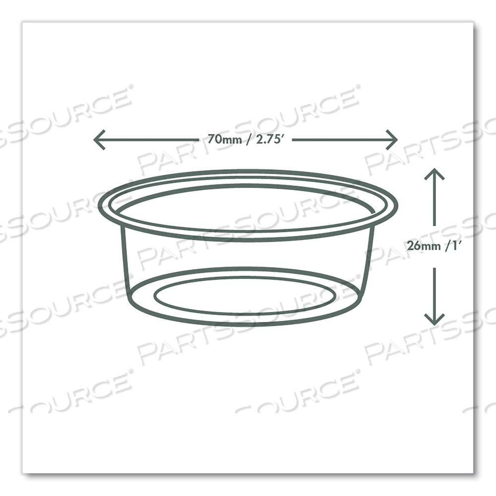 PORTION POTS, 2 OZ, CLEAR by Vegware PORTION POTS, 2 OZ, CLEAR by Vegware