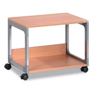 SYSTEM 48 MULTI-FUNCTION TROLLEY, METAL, 2 SHELVES, 23.6 X 18.7 X 17, BEECH by Durable SYSTEM 48 MULTI-FUNCTION TROLLEY, METAL, 2 SHELVES, 23.6 X 18.7 X 17, BEECH by Durable