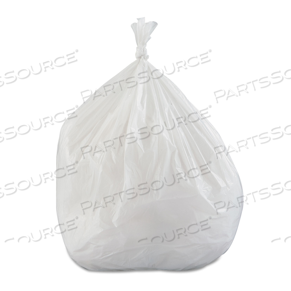 LOW-DENSITY COMMERCIAL CAN LINERS, 30 GAL, 0.7 MIL, 30" X 36", WHITE, 25 BAGS/ROLL by Inteplast Group