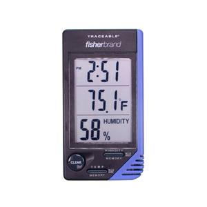 TRACEABLE™ THERMOMETER/CLOCK/HUMIDITY MONITOR by Fisher Healthcare