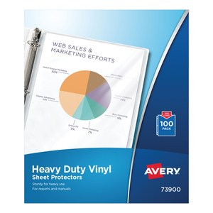 TOP-LOAD VINYL SHEET PROTECTORS, HEAVY GAUGE, LETTER, CLEAR, 100/BOX by Avery TOP-LOAD VINYL SHEET PROTECTORS, HEAVY GAUGE, LETTER, CLEAR, 100/BOX by Avery