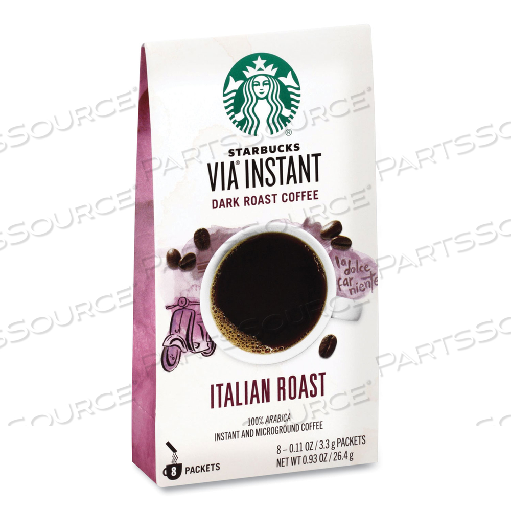 VIA READY BREW COFFEE, 0.11 OZ, ITALIAN ROAST, 8 PACKETS/BAG by Starbucks