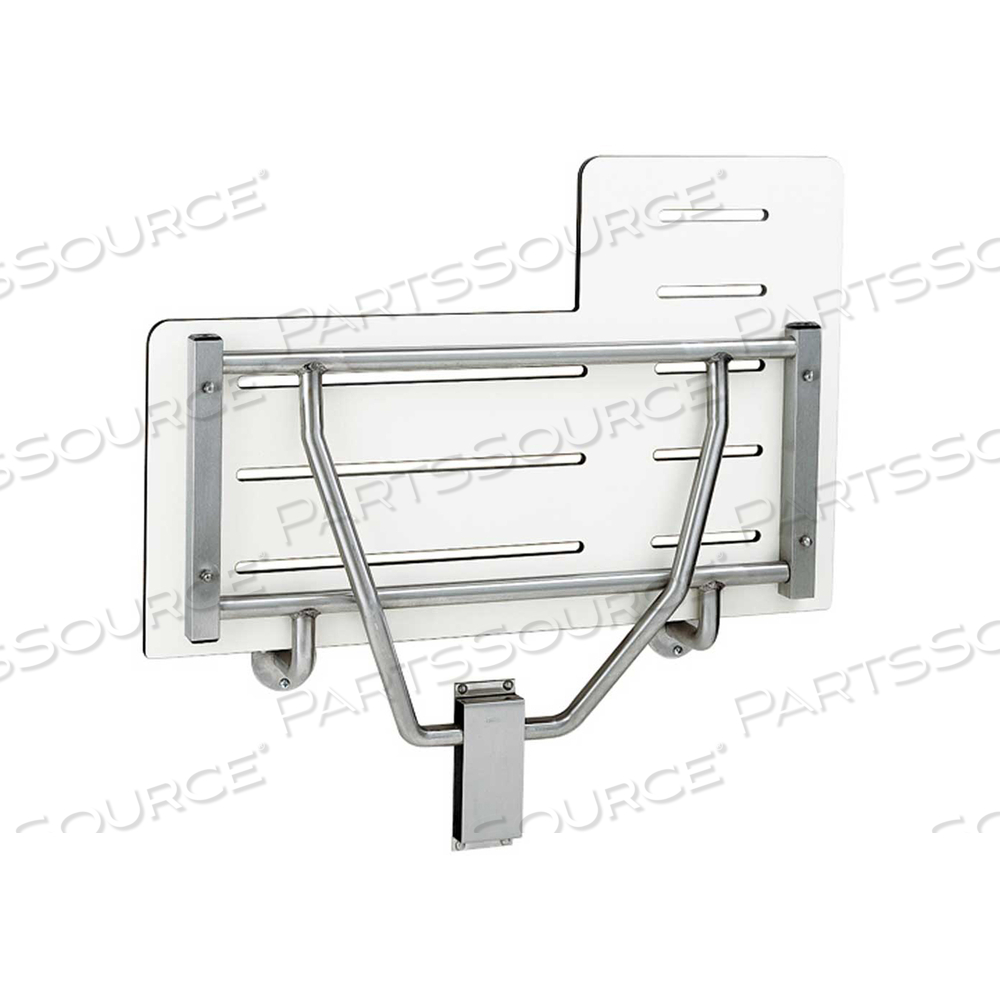 REVERSIBLE FOLDING SHOWER SEAT - 33"W by Bobrick Washroom Equipment, Inc