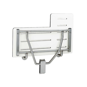 SEAT, REVERSIBLE FOLDING, 33IN WIDTH, IVORY, SOLID PHENOLIC, 360LB CAPACITY, SATIN FINISH, 304 STAINLESS STEEL FRAME AND MOUNTING BRACKETS M by Bobrick Washroom Equipment, Inc