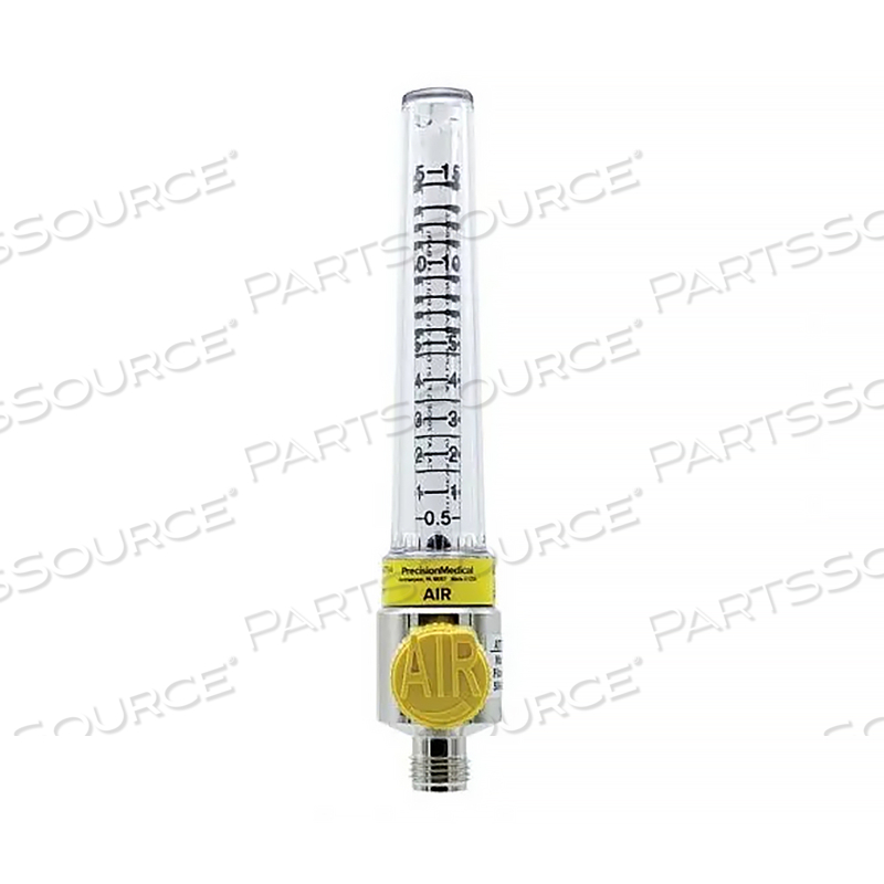 MEDICAL AIR CHROME FLOWMETER 0-15 LPM DISS FEMALE HAND TIGHT, POWER TAKE-OFF by Precision Medical, Inc. MEDICAL AIR CHROME FLOWMETER 0-15 LPM DISS FEMALE HAND TIGHT, POWER TAKE-OFF by Precision Medical, Inc.