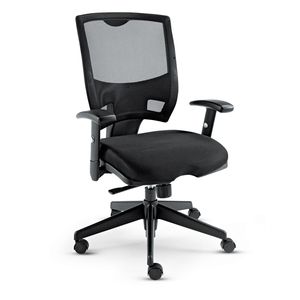 ALERA EPOCH SERIES FABRIC MESH MULTIFUNCTION CHAIR, SUPPORTS UP TO 275 LB, 17.63" TO 22.44" SEAT HEIGHT, BLACK by Alera