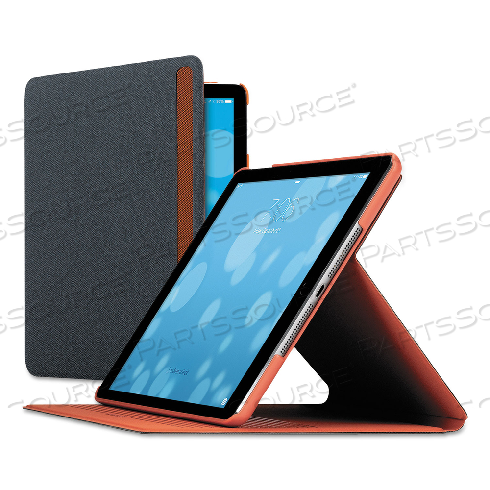 AUSTIN IPAD AIR CASE, POLYESTER, GRAY/ORANGE 