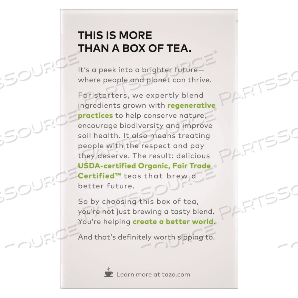 TEA BAGS, ORGANIC ZEN by Tazo