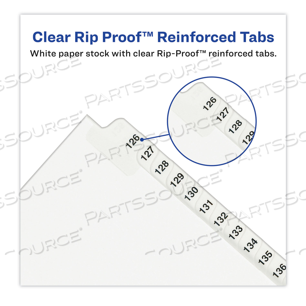PREPRINTED LEGAL EXHIBIT SIDE TAB INDEX DIVIDERS, AVERY STYLE, 25-TAB, 151 TO 175, 11 X 8.5, WHITE, 1 SET, (1336) by Avery PREPRINTED LEGAL EXHIBIT SIDE TAB INDEX DIVIDERS, AVERY STYLE, 25-TAB, 151 TO 175, 11 X 8.5, WHITE, 1 SET, (1336) by Avery