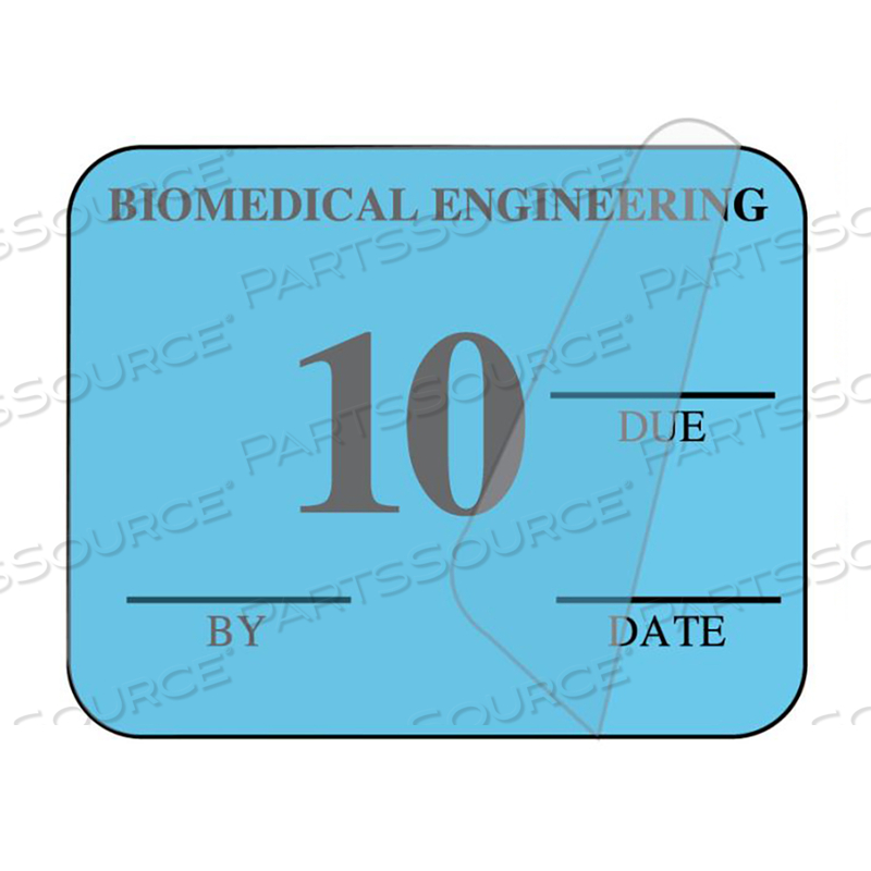 INSPECTION LABEL, 10, 1-1/4 IN W X 1 IN H, LIGHT BLUE, SYNTHETIC PAPER by United Ad Label