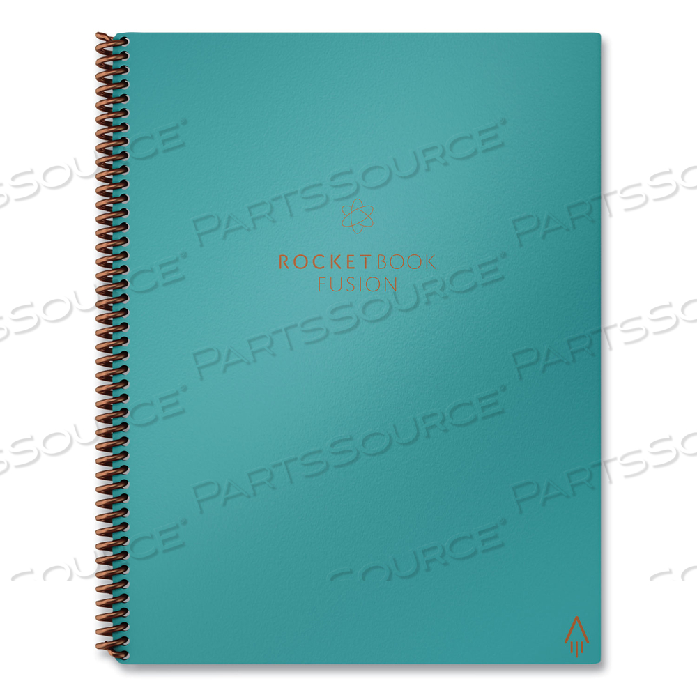 FUSION SMART NOTEBOOK, SEVEN ASSORTED PAGE FORMATS, TEAL COVER, 11 X 8.5, 21 SHEETS by Rocketbook