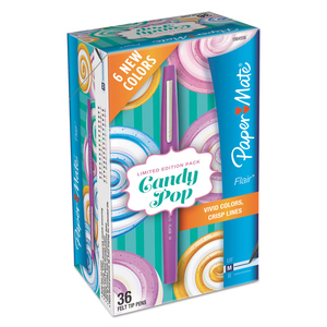 FLAIR CANDY POP POROUS POINT PEN, STICK, MEDIUM 0.7 MM, ASSORTED INK AND BARREL COLORS, 36/PACK by Paper Mate