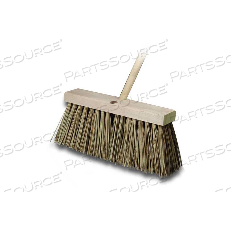 PALMYRA 16"W STREET BROOM, WOOD HANDLE 
