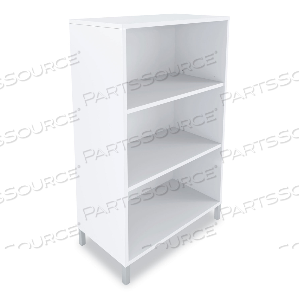 ESSENTIALS LAMINATE BOOKCASE, THREE-SHELF, 28W X 15D X 45.6H, WHITE by Union & Scale ESSENTIALS LAMINATE BOOKCASE, THREE-SHELF, 28W X 15D X 45.6H, WHITE by Union & Scale