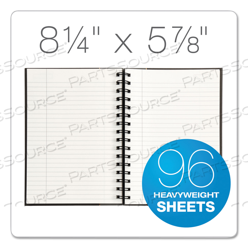 ROYALE WIREBOUND BUSINESS NOTEBOOKS, 1 SUBJECT, MEDIUM/COLLEGE RULE, BLACK/GRAY COVER, 8.25 X 5.88, 96 SHEETS by Tops ROYALE WIREBOUND BUSINESS NOTEBOOKS, 1 SUBJECT, MEDIUM/COLLEGE RULE, BLACK/GRAY COVER, 8.25 X 5.88, 96 SHEETS by Tops