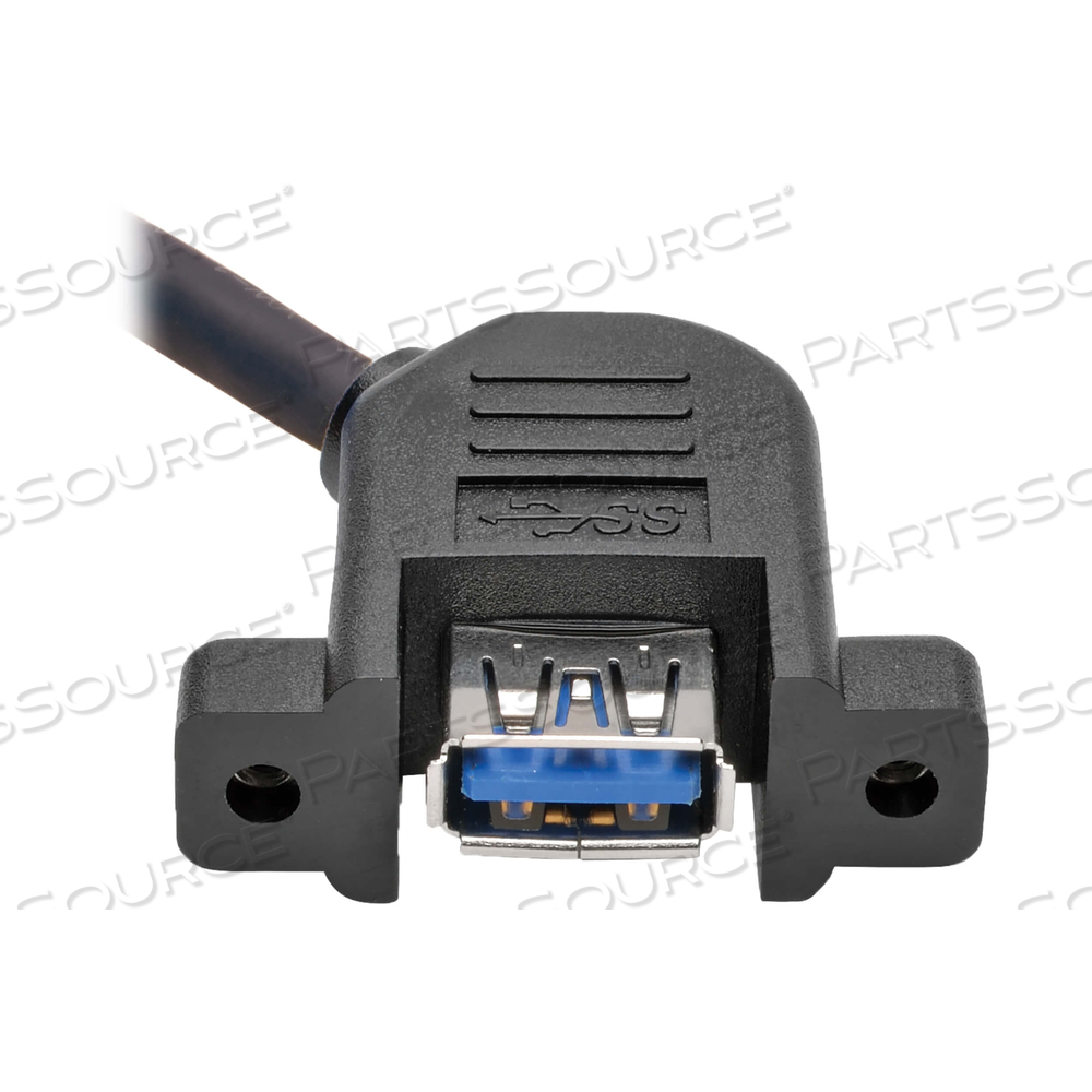 USB 3.0 SUPERSPEED PANEL MOUNT TYPE-A EXTENSION CABLE M/F 1 FT by Tripp Lite USB 3.0 SUPERSPEED PANEL MOUNT TYPE-A EXTENSION CABLE M/F 1 FT by Tripp Lite