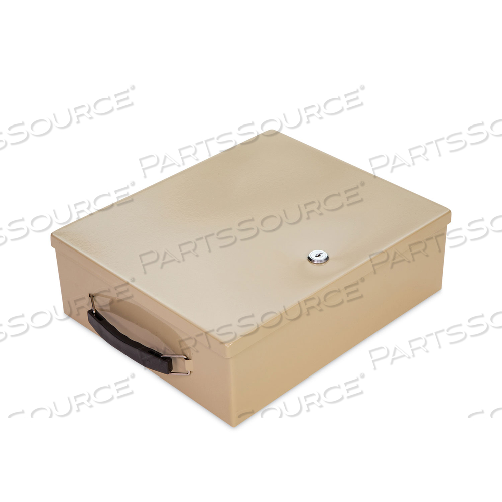 JUMBO LOCKING CASH BOX, 1 COMPARTMENT, 14.38 X 11 X 4.13, SAND by CONTROLTEK JUMBO LOCKING CASH BOX, 1 COMPARTMENT, 14.38 X 11 X 4.13, SAND by CONTROLTEK