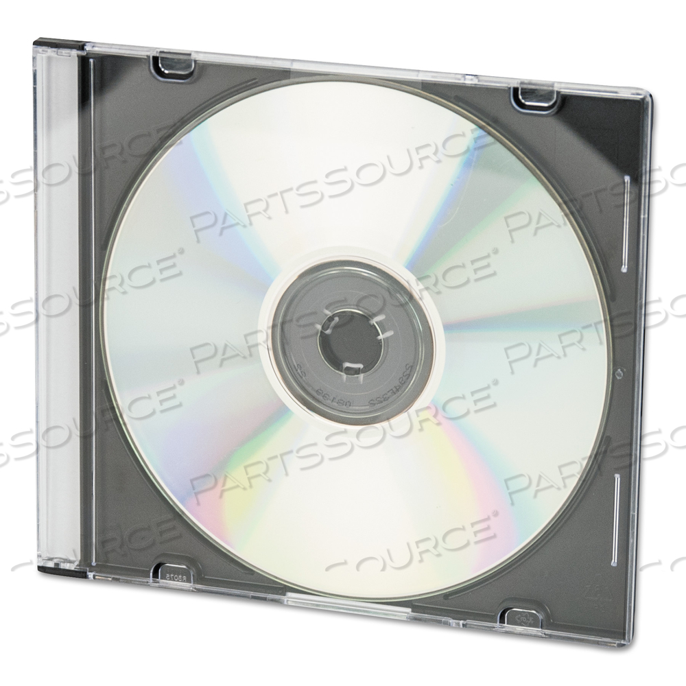 CD/DVD SLIM JEWEL CASES, CLEAR/BLACK by Innovera CD/DVD SLIM JEWEL CASES, CLEAR/BLACK by Innovera
