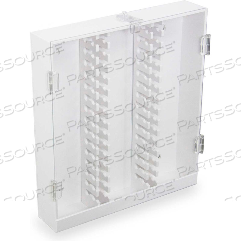 WHITE PVC HPLC COLUMN STORAGE CABINET WITH CLEAR ACRYLIC DOORS by TrippNT, Inc