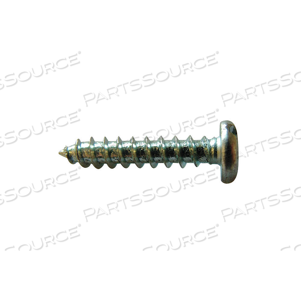 SHEET METAL SCREW, #8 SIZE, 1 IN LG, STEEL, ZINC PLATED, PAN, SLOTTED, ASME B18.6.3 SHEET METAL SCREW, #8 SIZE, 1 IN LG, STEEL, ZINC PLATED, PAN, SLOTTED, ASME B18.6.3