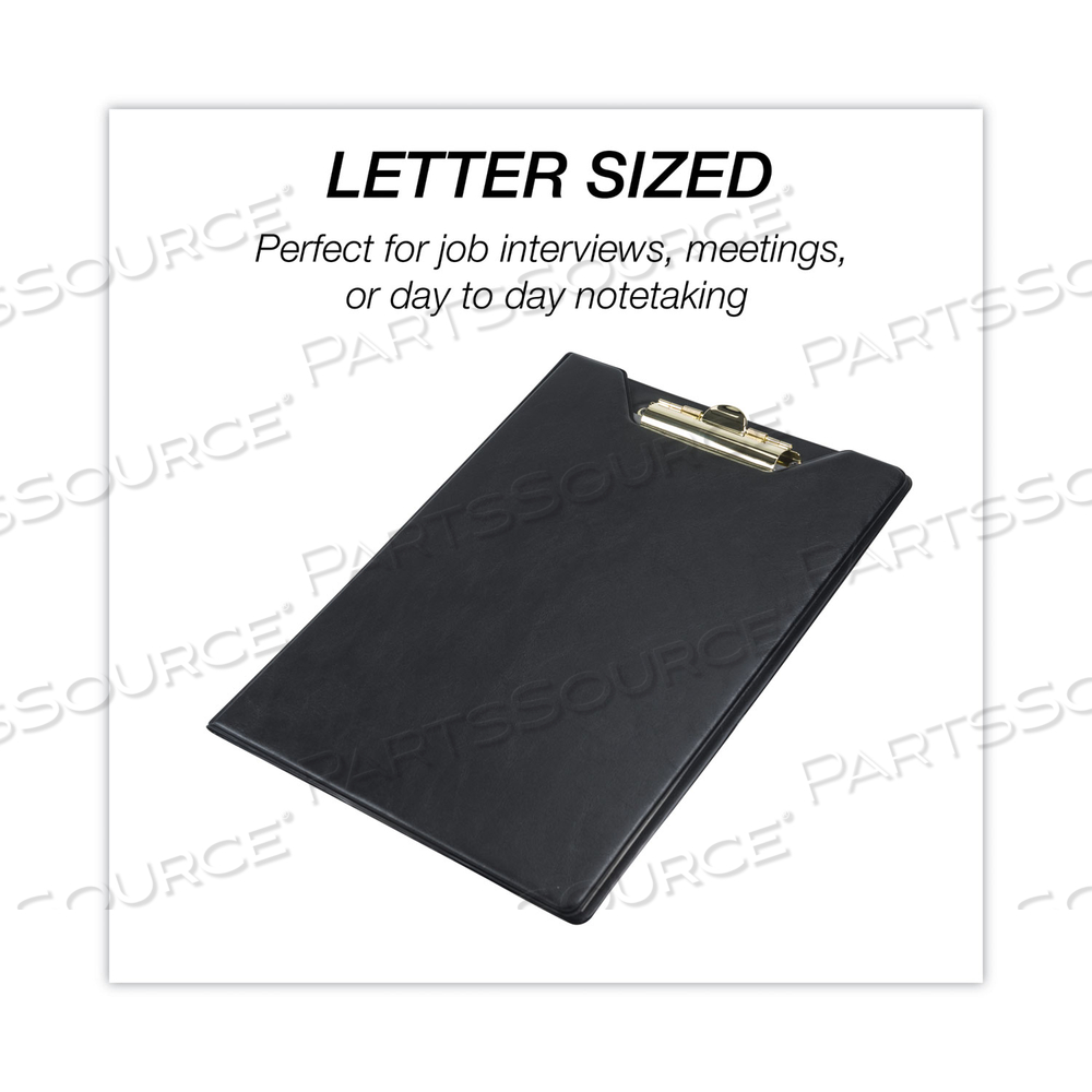 VALUE PADFOLIO, HEAVYWEIGHT SEALED VINYL, BRASS CLIP, INSIDE FRONT POCKET, BLACK by Samsill