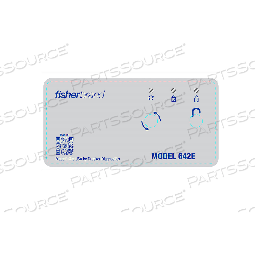 FRONT LABEL OF CENTRIFUGE FACE PLATE by Drucker Diagnostics, Inc. (formerly QBC Diagnostics)