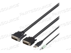 SECURE KVM COMBO CABLE, KEYBOARD / VIDEO / MOUSE / AUDIO CABLE, TAA COMPLIANT, USB, STEREO MINI JACK, DVI-D (M) TO STEREO MINI JACK, USB TYP by Belkin