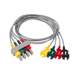 ECG LEAD WIRES STANDARD 3 LEAD SET, AHA COLOR CODE GRABBER, 24 IN by Ivy Biomedical