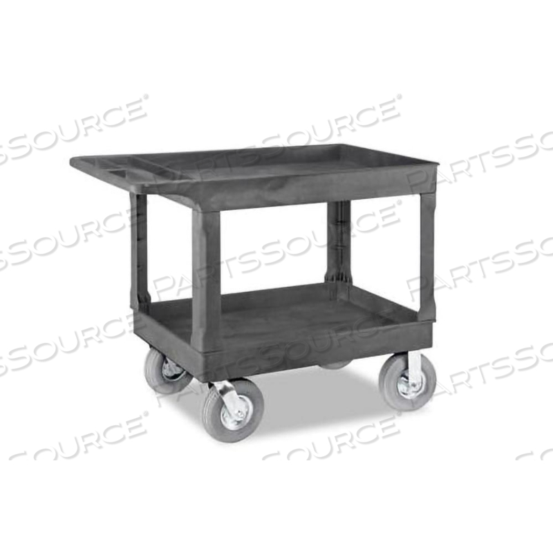 UTILITY CART WITH PNEUMATIC WHEELS, BLACK by Uline