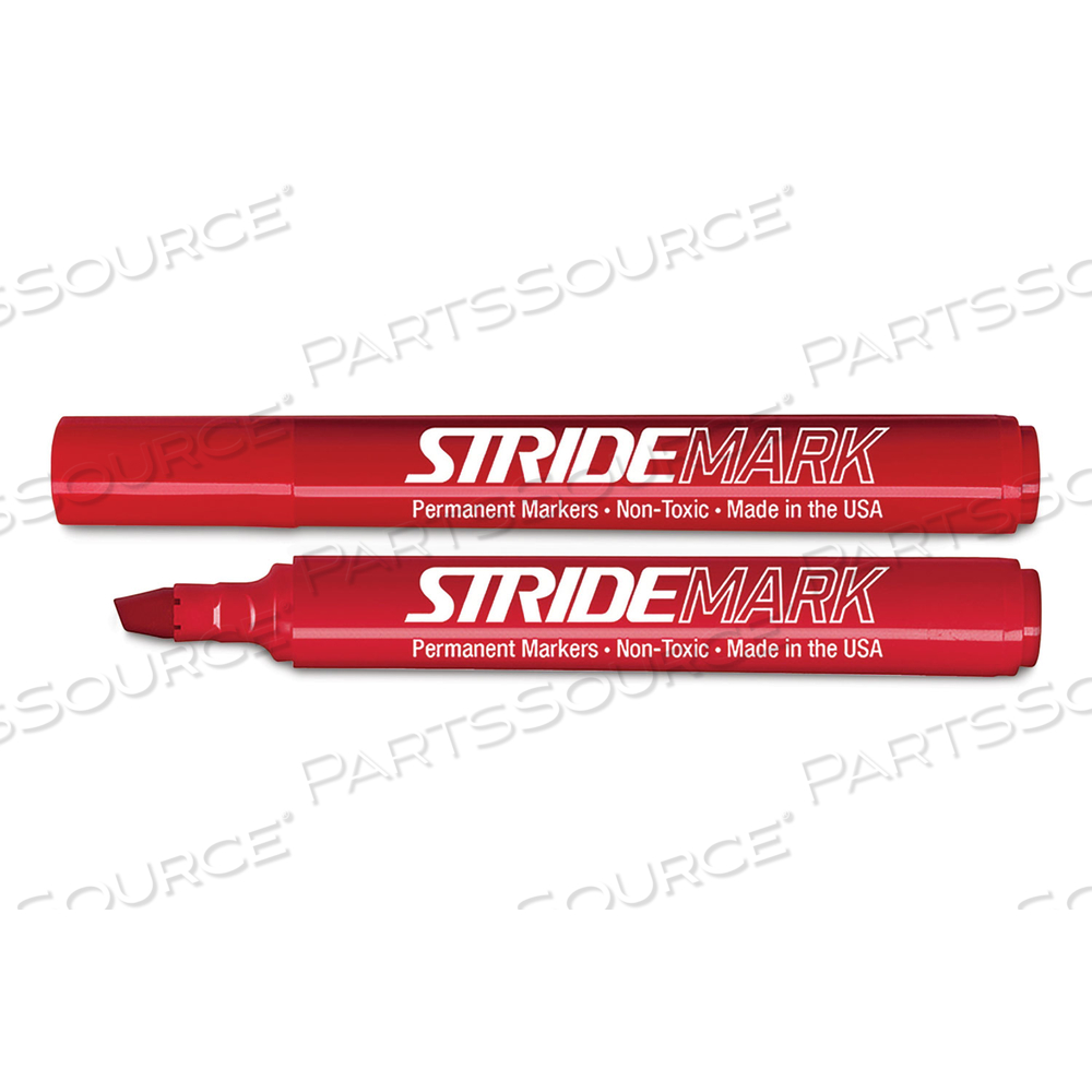 STRIDEMARK PERMANENT MARKER, FINE BULLET TIP, RED by Stride