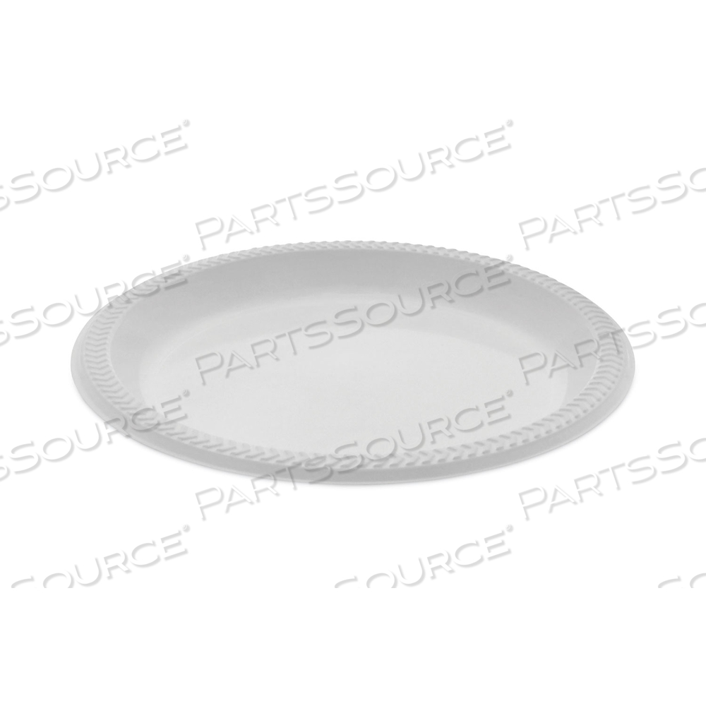 MEADOWARE IMPACT PLASTIC DINNERWARE, PLATE, 8.88" DIA, WHITE 