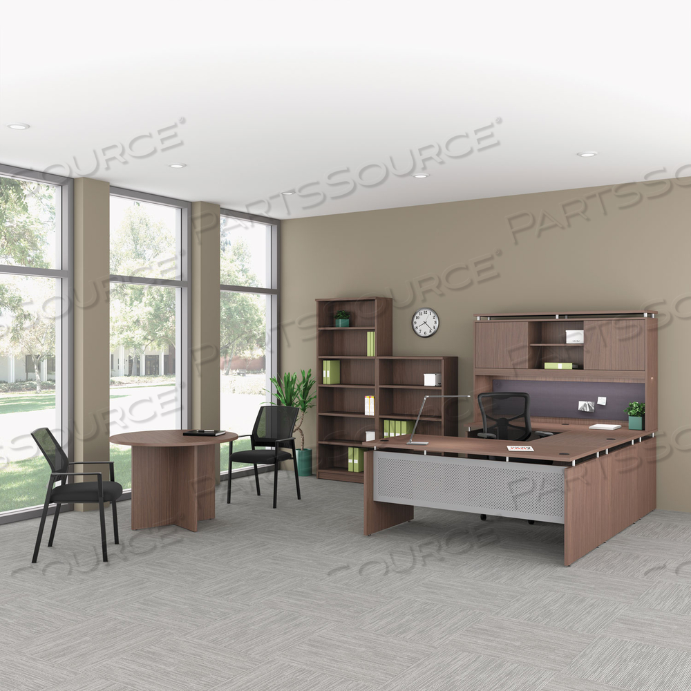 ALERA SEDINA SERIES HUTCH WITH SLIDING DOORS, 66W X 15D X 42.5H, MODERN WALNUT by Alera ALERA SEDINA SERIES HUTCH WITH SLIDING DOORS, 66W X 15D X 42.5H, MODERN WALNUT by Alera