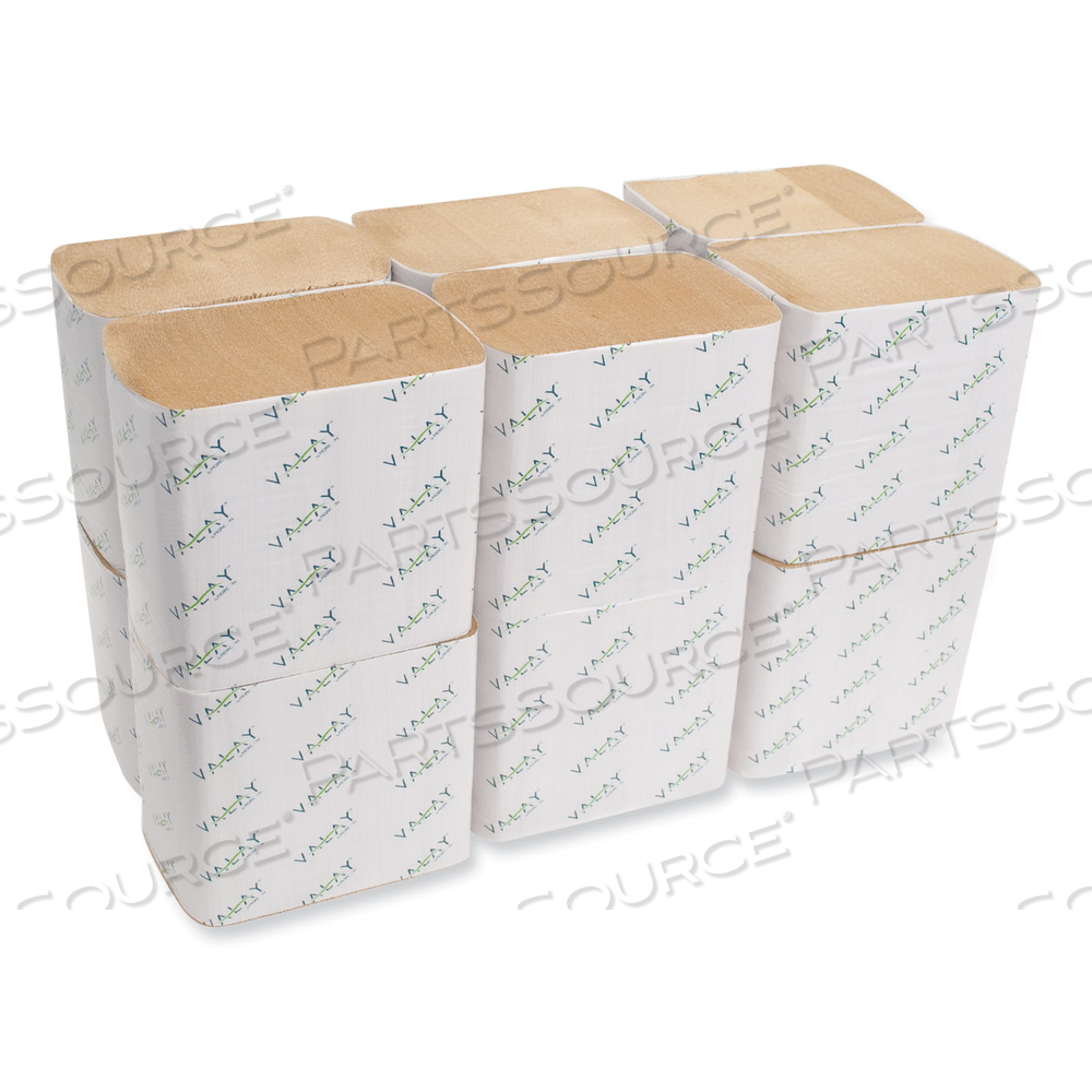 VALAY INTERFOLDED NAPKINS, 2-PLY, 6.5 X 8.25, KRAFT 