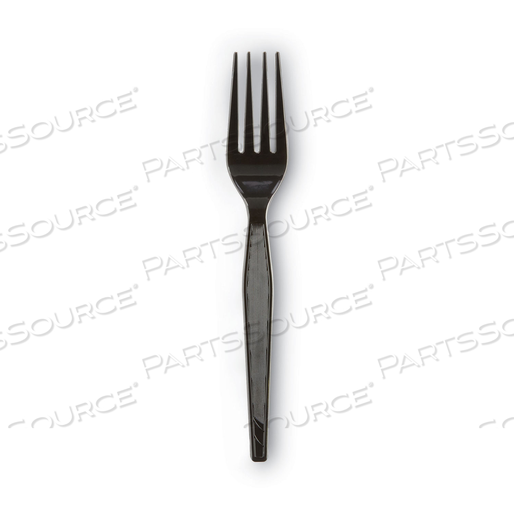 PLASTIC CUTLERY, HEAVYWEIGHT FORKS, BLACK by Dixie