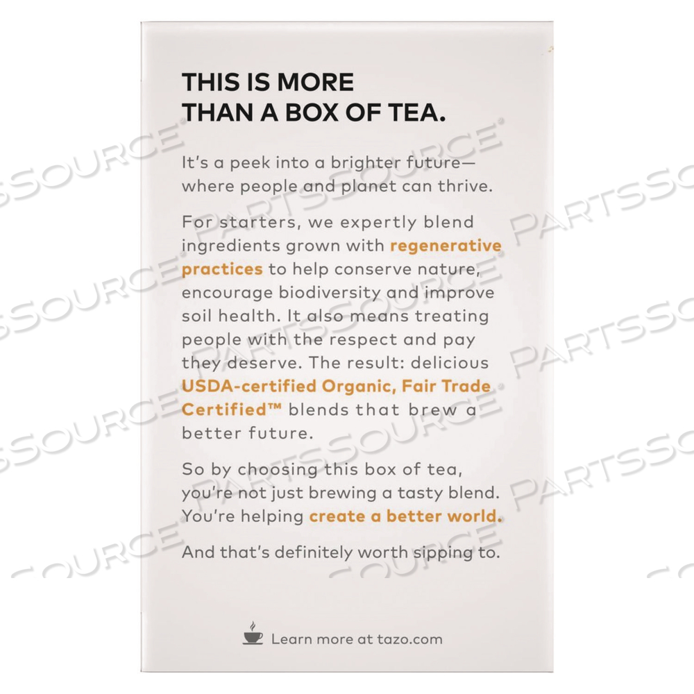 TEA BAGS, ORGANIC CHAI by Tazo