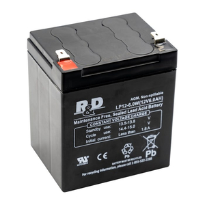 12 VOLT 5.5 AH SEALED LEAD ACID REPLACEMENT BATTERY by R&D Batteries, Inc.