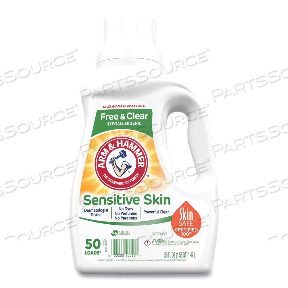 HE COMPATIBLE LIQUID DETERGENT, UNSCENTED, 50 LOADS, 50 OZ BOTTLE by Arm And Hammer