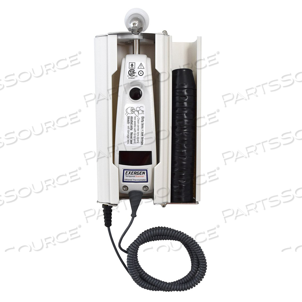TEMPORALSCANNER™ THERMOMETER KIT WITH CORE TAT-5000S WALLMOUNT/CABLE KEYLESS LOCKING MOUNT by Exergen Corporation
