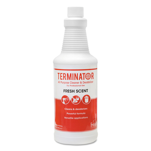 TERMINATOR ALL-PURPOSE CLEANER/DEODORIZER WITH (2) TRIGGER SPRAYERS, 32 OZ BOTTLES by Fresh Products TERMINATOR ALL-PURPOSE CLEANER/DEODORIZER WITH (2) TRIGGER SPRAYERS, 32 OZ BOTTLES by Fresh Products