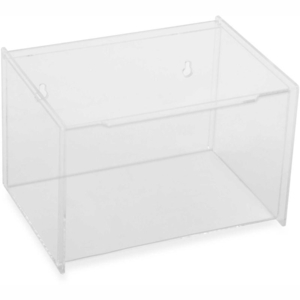 SINGLE FACE MASK HOLDER, ACRYLIC, CLEAR, 7-1/2"W X 4-3/4"H X 5-1/4"D by TrippNT, Inc