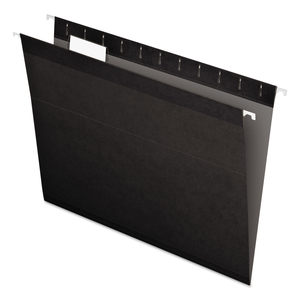 COLORED REINFORCED HANGING FOLDERS, LETTER SIZE, 1/5-CUT TABS, BLACK by Esselte Pendaflex Corp. COLORED REINFORCED HANGING FOLDERS, LETTER SIZE, 1/5-CUT TABS, BLACK by Esselte Pendaflex Corp.