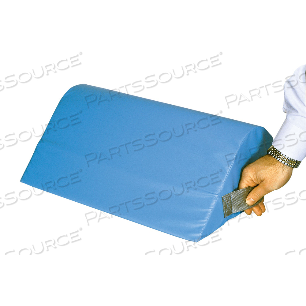 21 W X 12-1/2 L X 7-1/4IN H BLUE VINYL COVER STANDARD KNEE BOLSTER WITH HANDLE by AliMed, Inc.