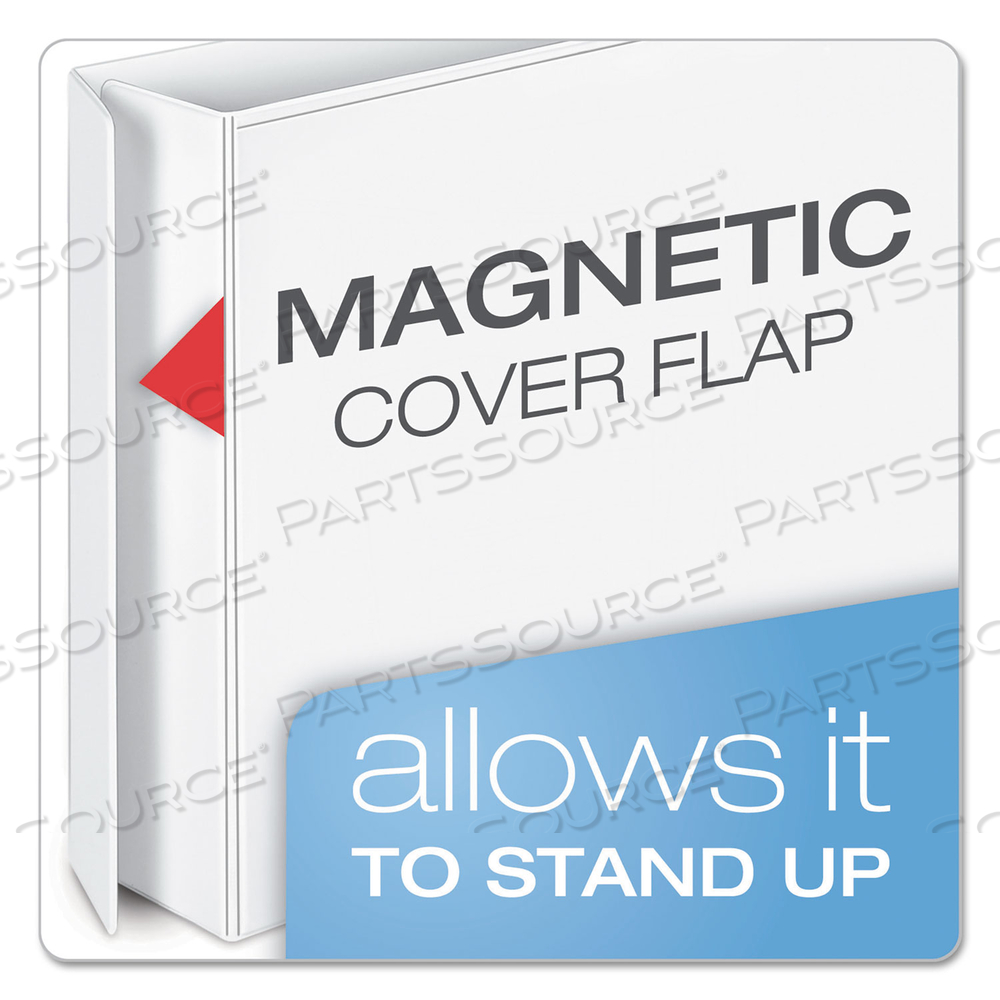 FREESTAND EASY OPEN LOCKING SLANT-D RING BINDER, 3 RINGS, 4" CAPACITY, 11 X 8.5, WHITE by Cardinal