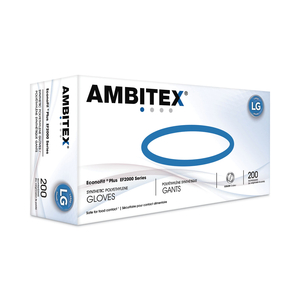 ECONOFIT PLUS POWDER-FREE POLYETHYLENE GLOVES, LARGE, CLEAR by Ambitex ECONOFIT PLUS POWDER-FREE POLYETHYLENE GLOVES, LARGE, CLEAR by Ambitex