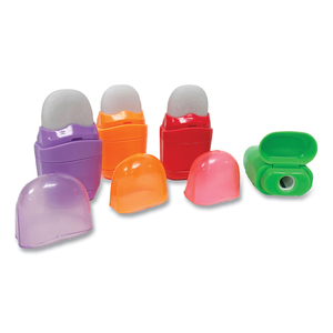 ONE-HOLE PENCIL SHARPENER/ERASER COMBO, 1" X 0.75", RANDOMLY ASSORTED COLORS by Charles Leonard