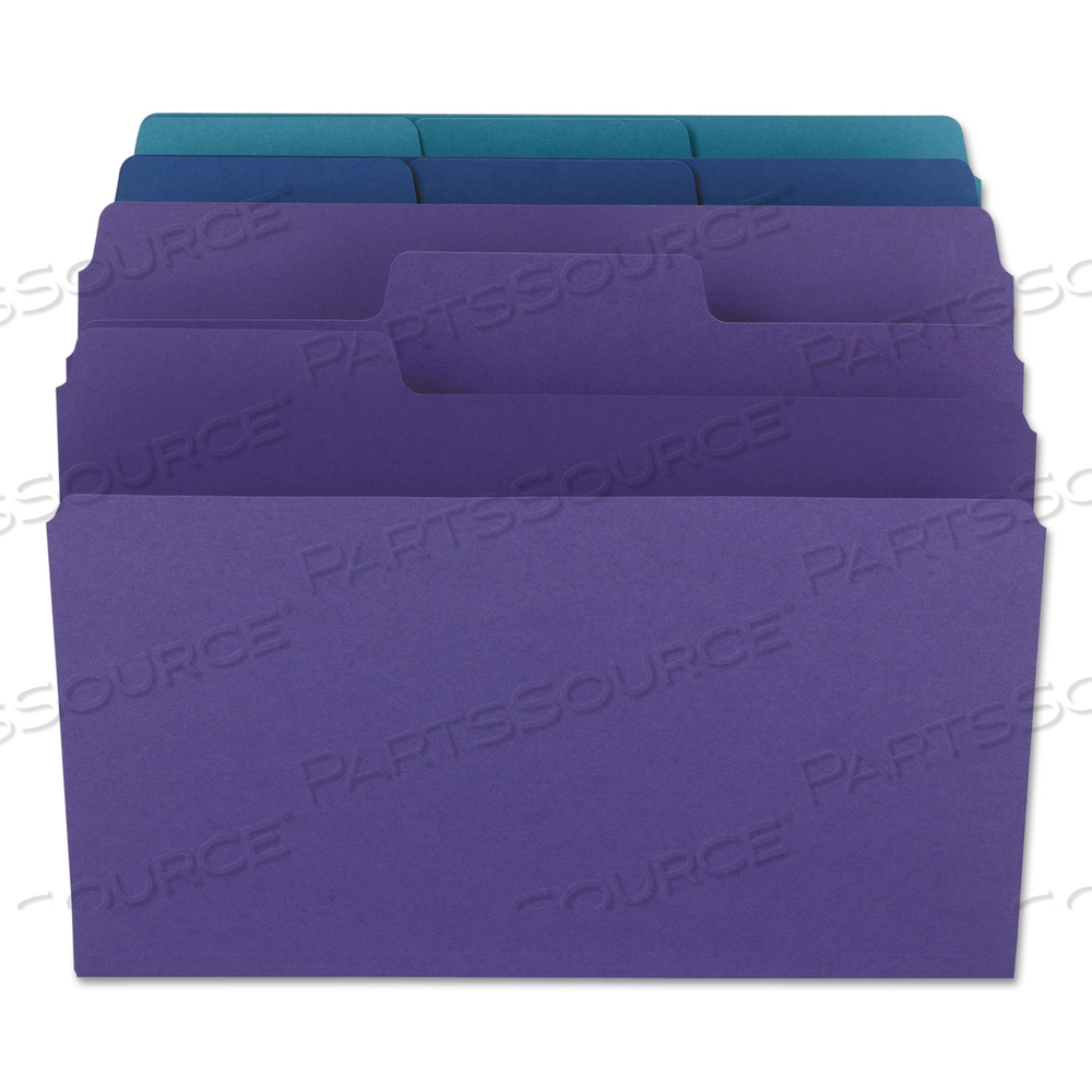 SUPERTAB ORGANIZER FOLDER, 1/3-CUT TABS: ASSORTED, LETTER SIZE, 0.75" EXPANSION, ASSORTED COLORS by Smead