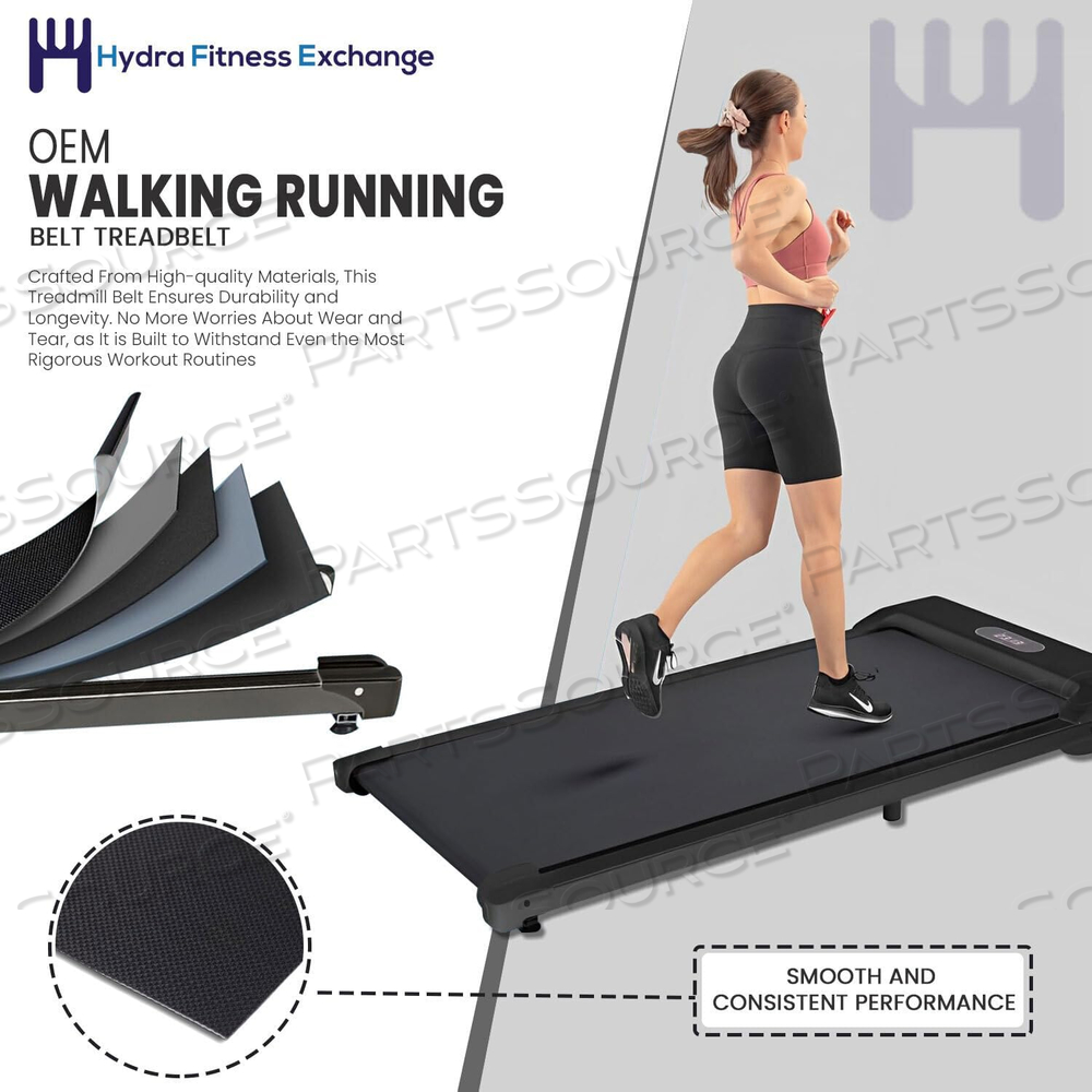 BLACK POLYESTER ROLLED WALKING BELT FOR C 950I - 831.250440 TREADMILL by NordicTrack (Icon Health & Fitness)