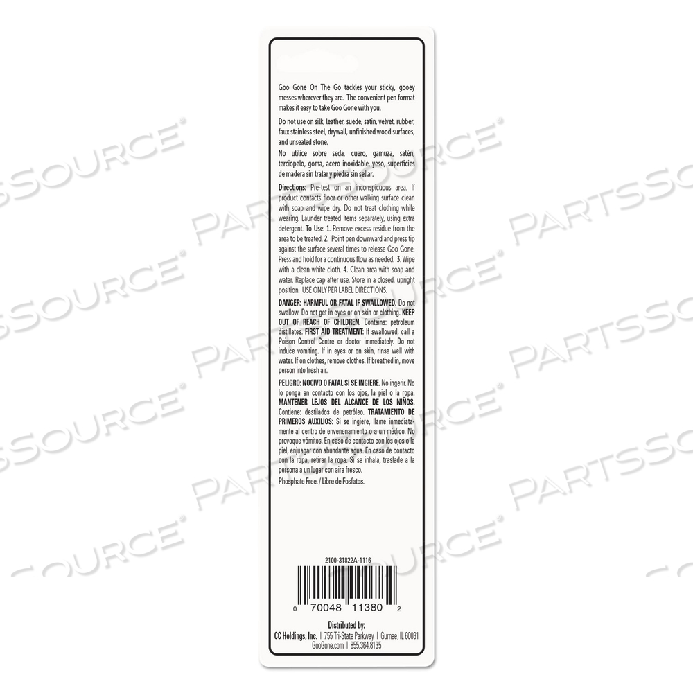 MESS-FREE PEN CLEANER, CITRUS SCENT, 0.34 PEN APPLICATOR by Goo Gone