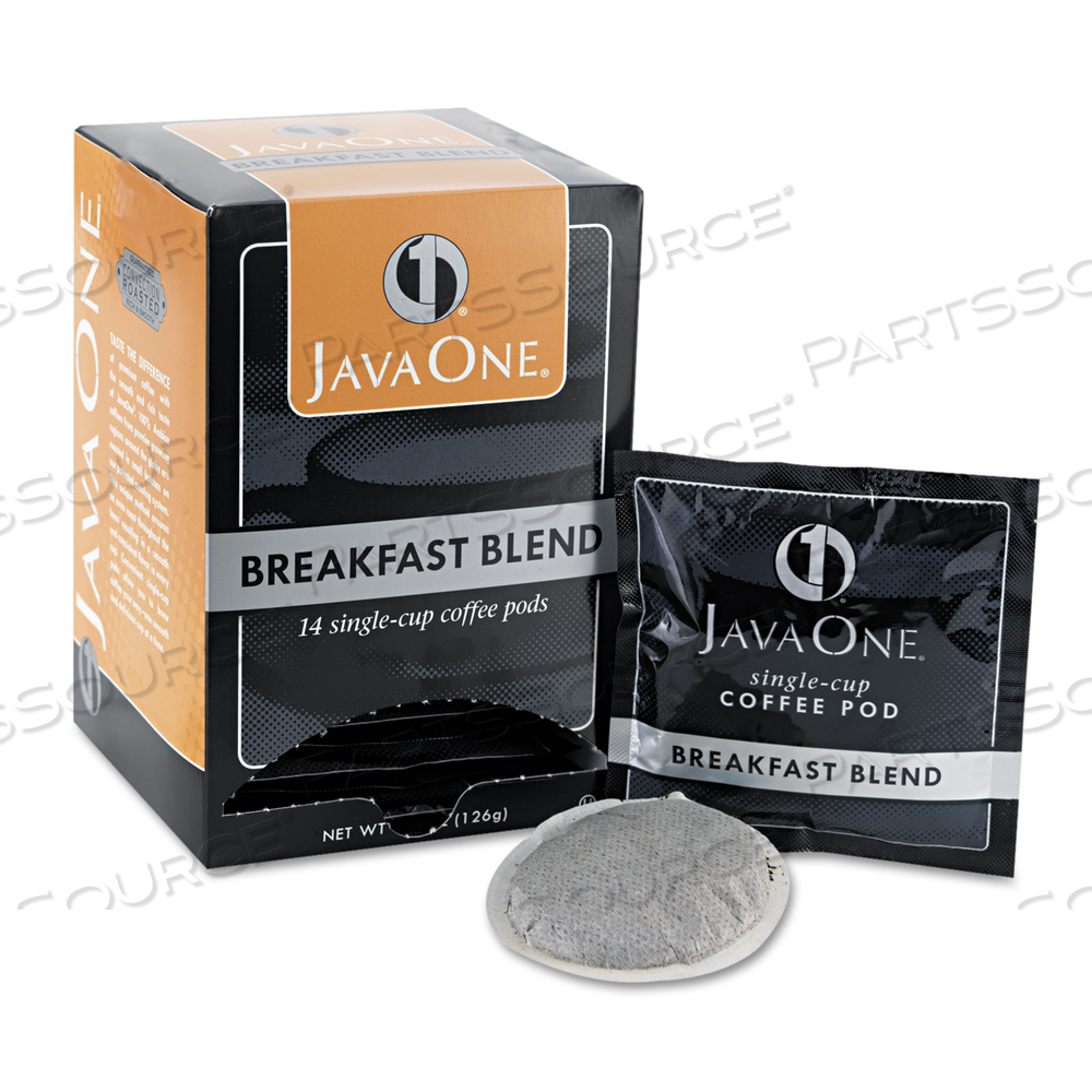 COFFEE PODS, BREAKFAST BLEND, SINGLE CUP by Java One