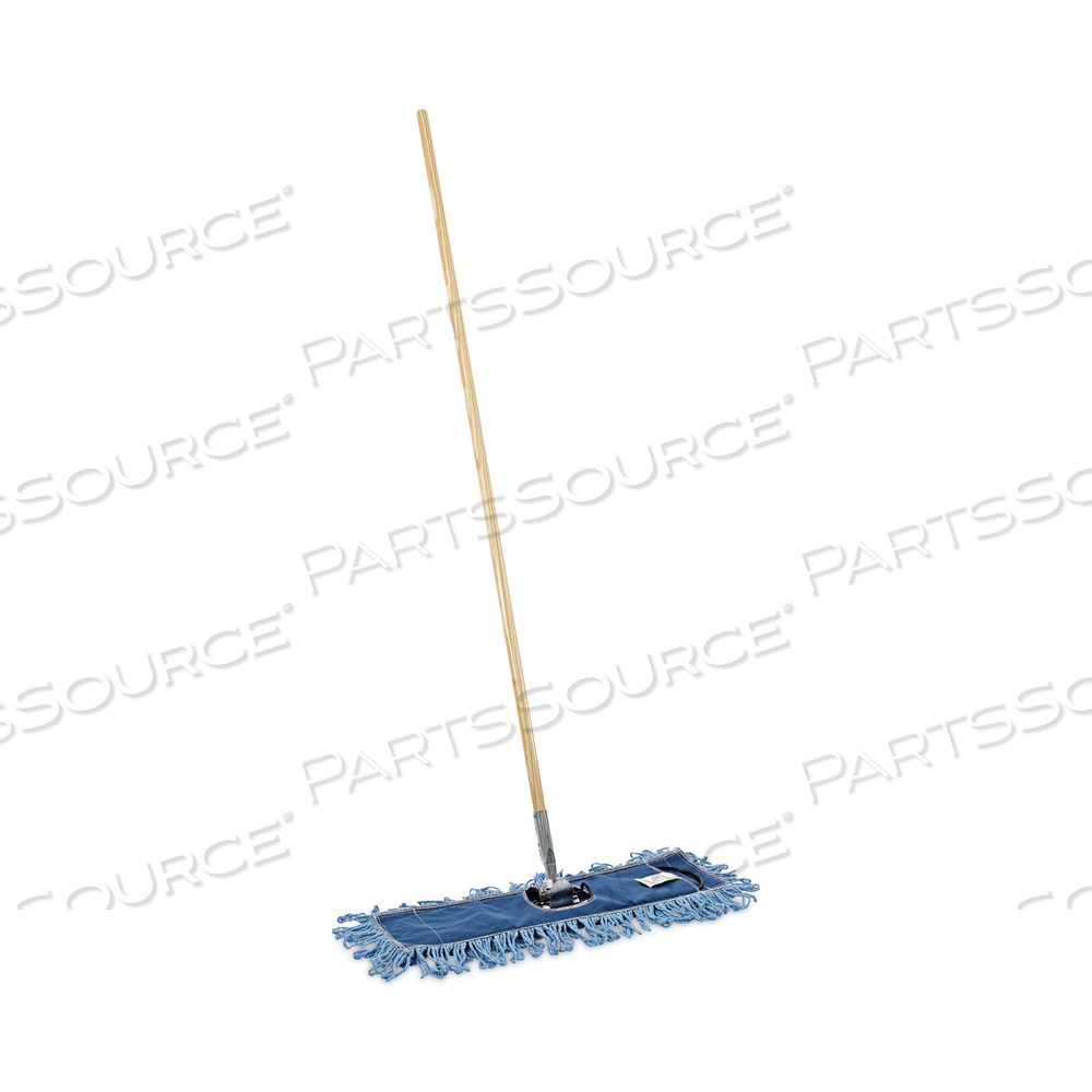 DRY MOPPING KIT, 24 X 5 BLUE SYNTHETIC HEAD, 60" NATURAL WOOD/METAL HANDLE by Boardwalk
